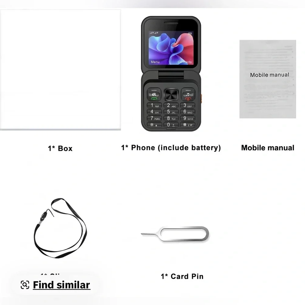 iPro 17 Clam Shell Flip Phone Cell GOLD Sound Screen WORKS Radio NEW 2G only